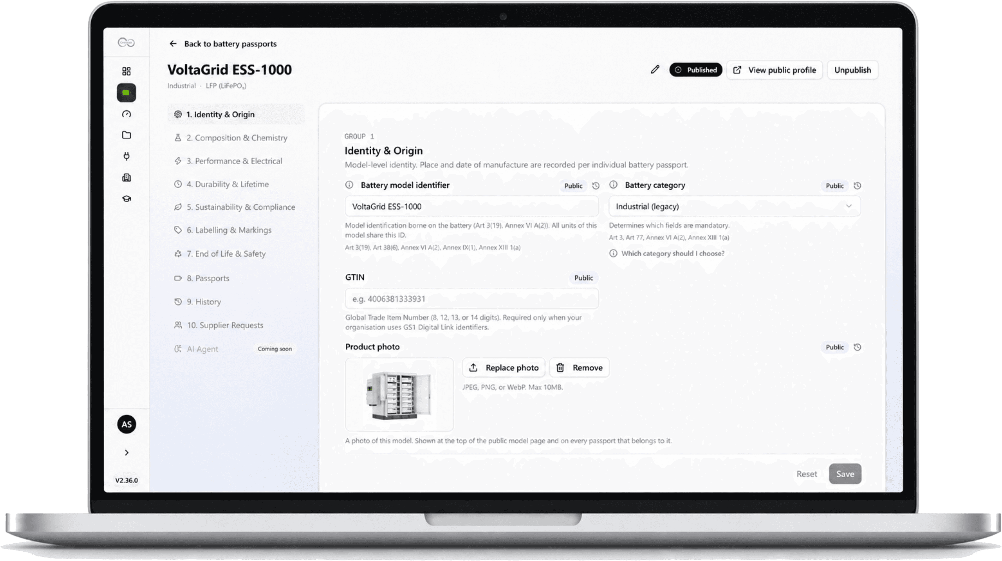 Built for the battery passport,